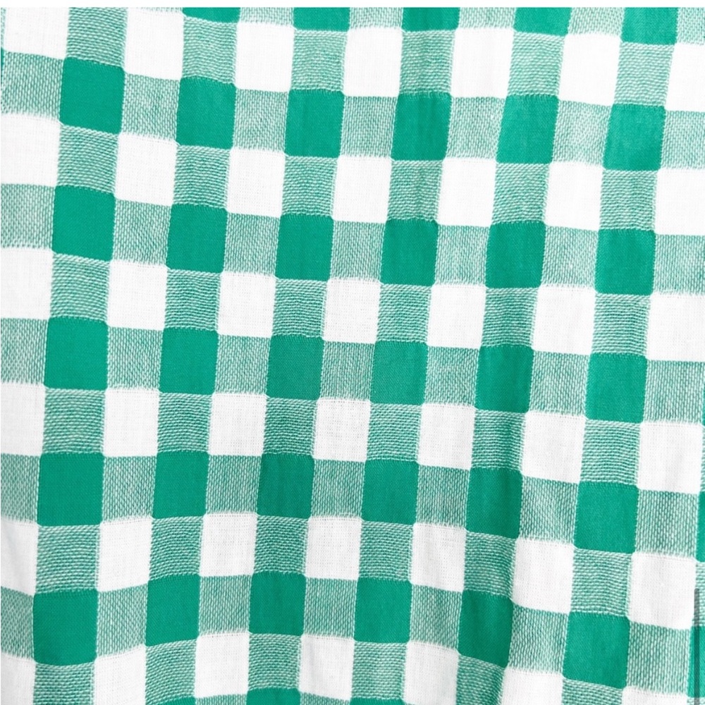 Anthropologie - Green Gingham Blouse - Size 6 - Picture 9 of 15